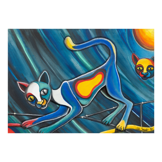 "Künstler der Nacht" Kunstdruck auf AluDibond