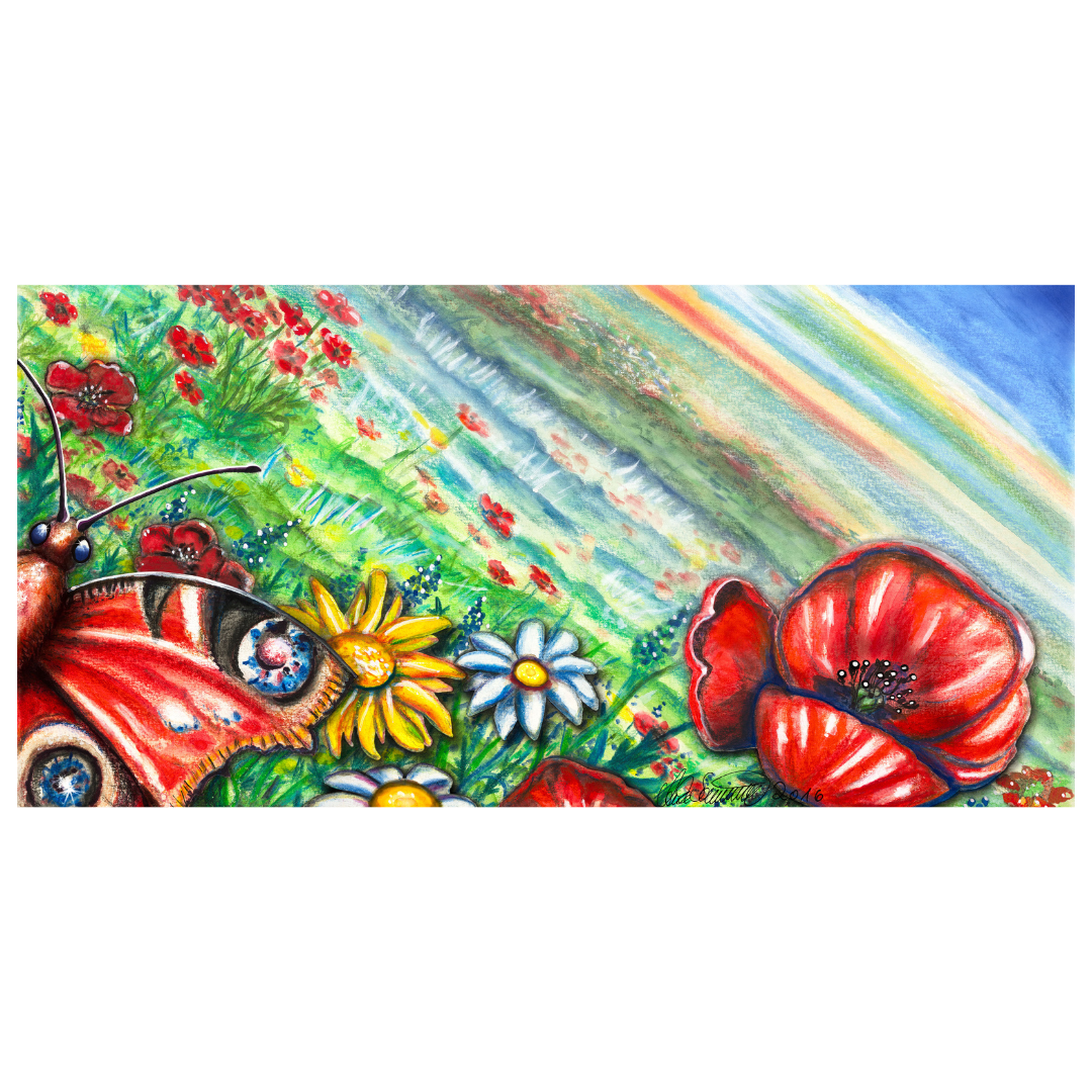 Kunstdruck auf Alu Dibond "Blumenwiese"