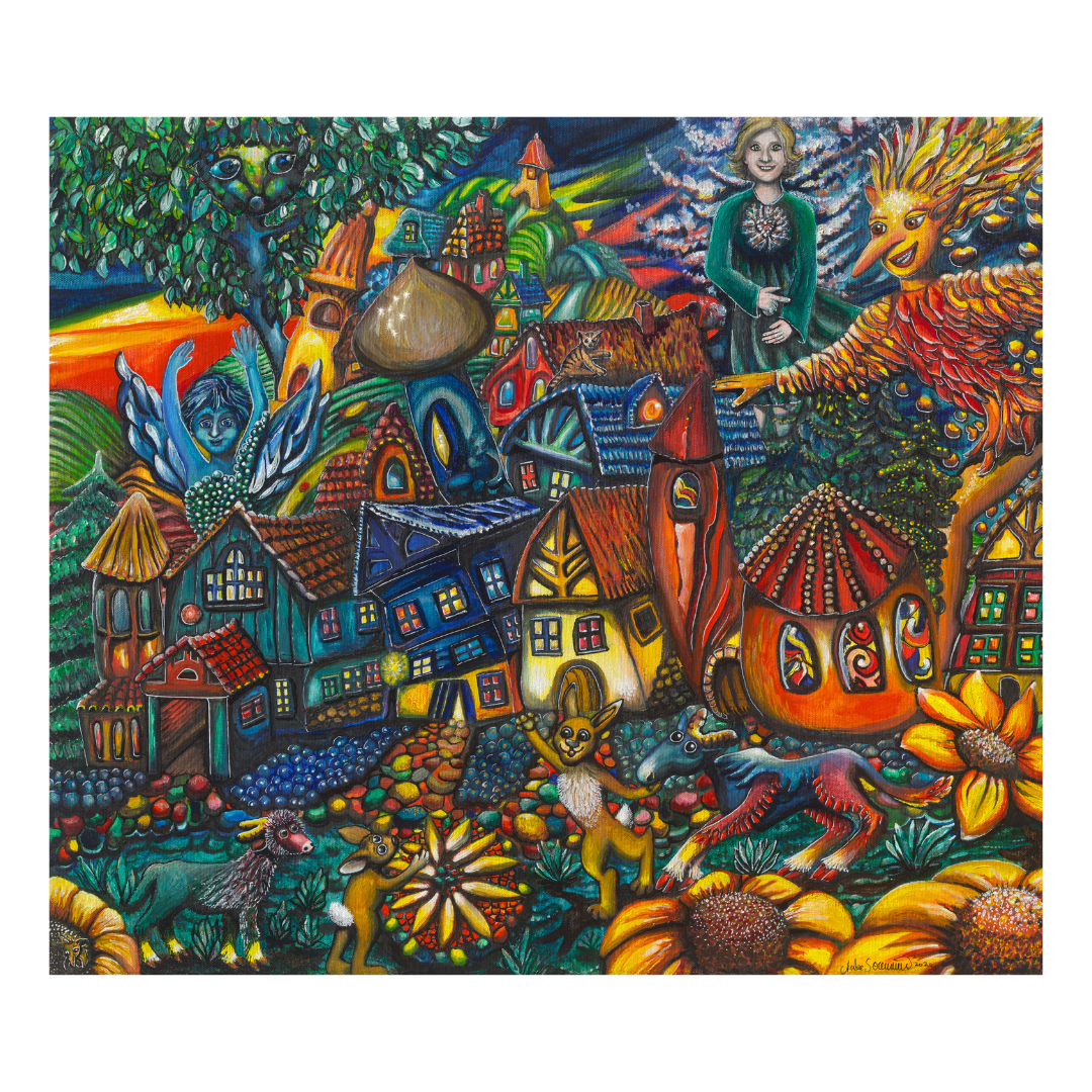 "Fantastische Welt" Kunstdruck auf AluDibond