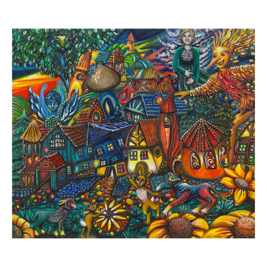 "Fantastische Welt" Kunstdruck auf AluDibond