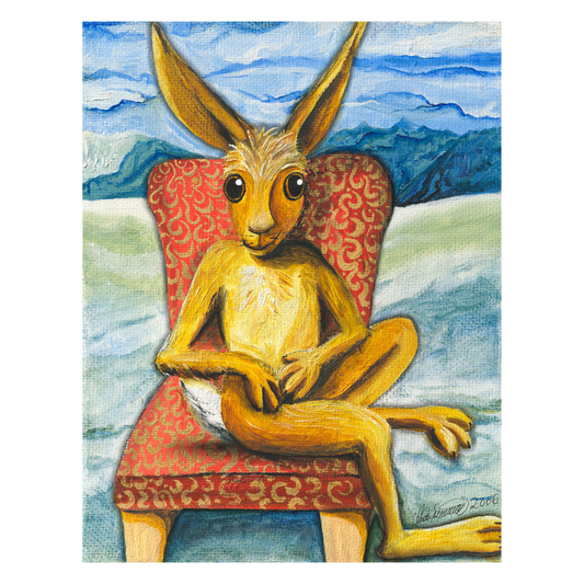 "Ein Hase namens ICH" Kunstdruck auf AluDibond
