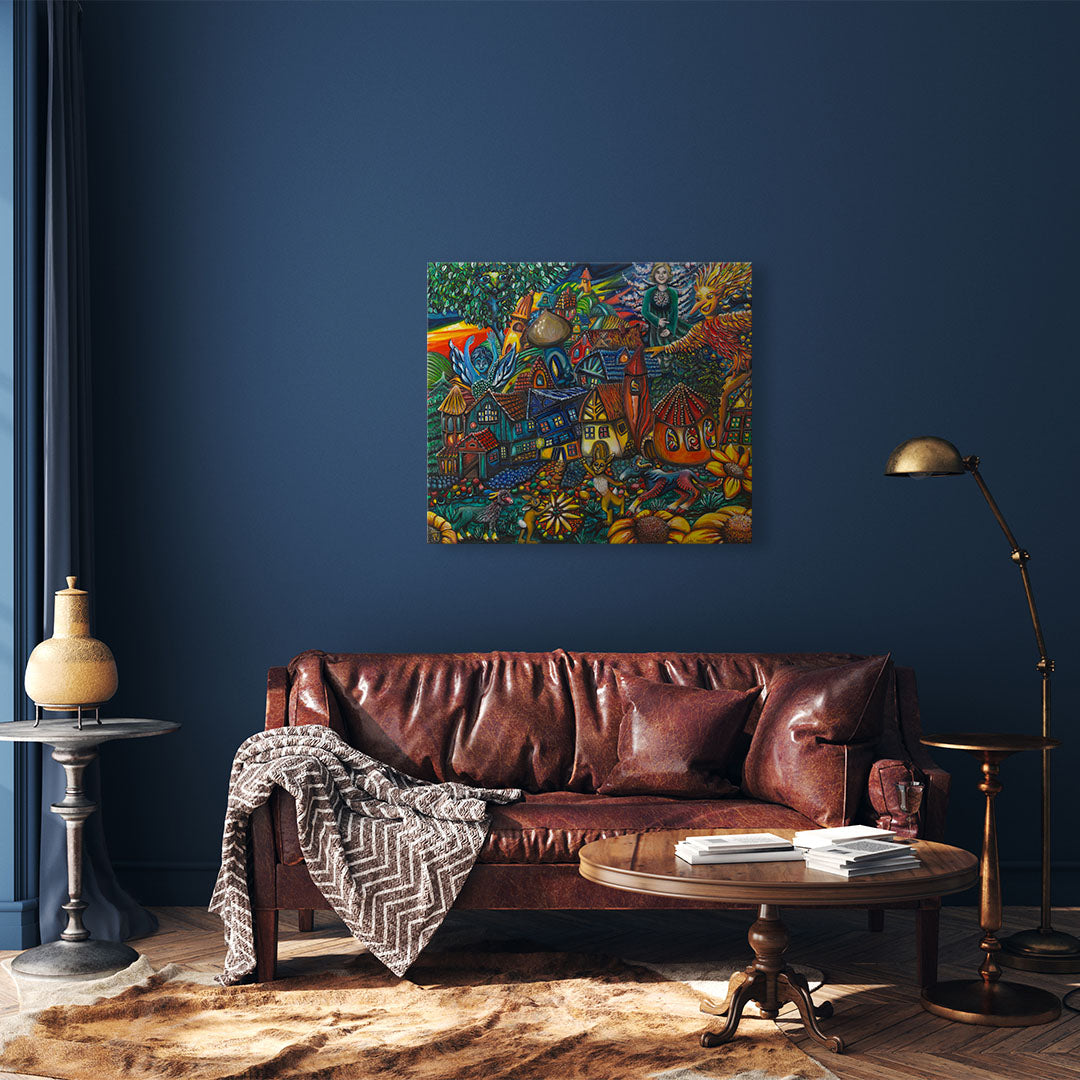 "Fantastische Welt" Kunstdruck auf AluDibond