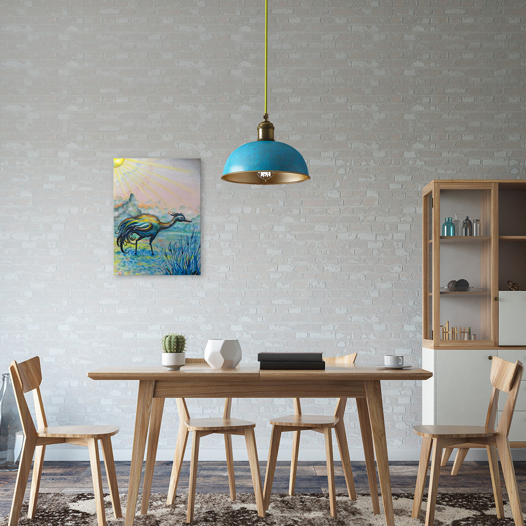 "Sonnenvogel" Kunstdruck auf AluDibond