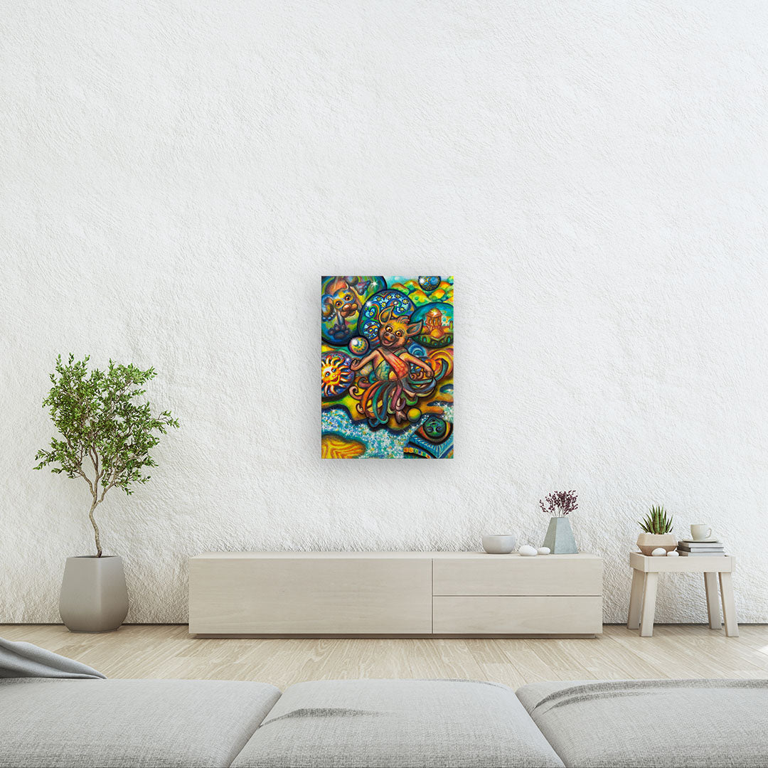 "Tänzer des Glücks" Kunstdruck auf AluDibond