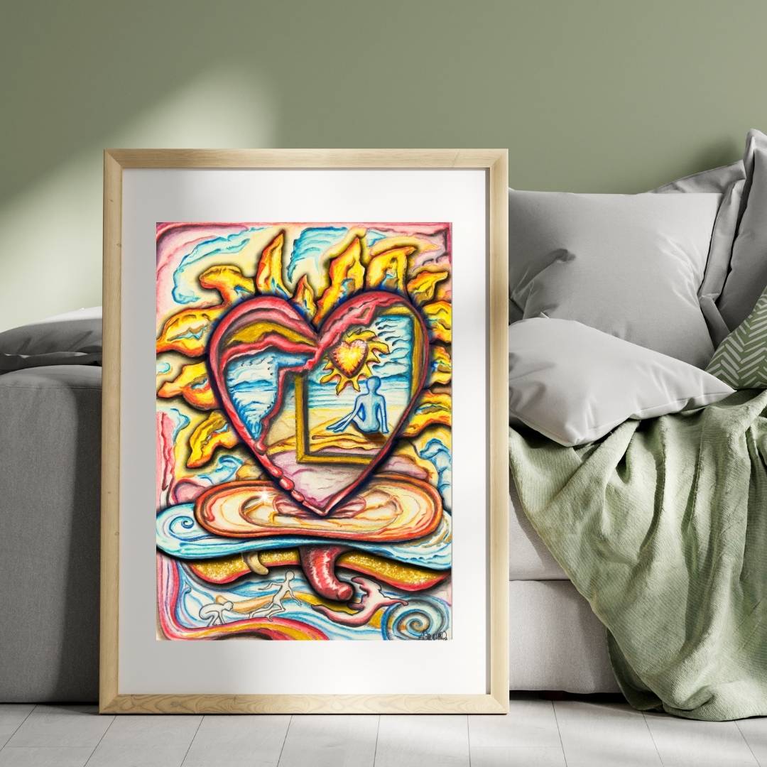 "Flammendes Herz" Plakat