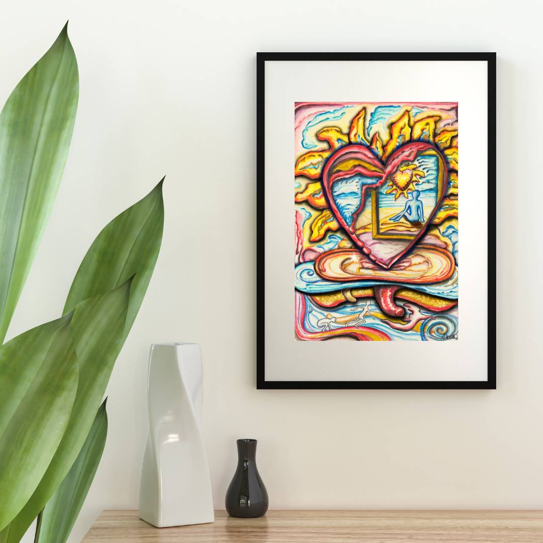 "Flammendes Herz" Plakat