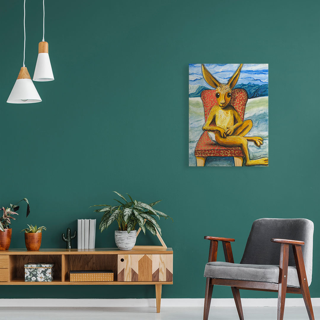 "Ein Hase namens ICH" Kunstdruck auf AluDibond