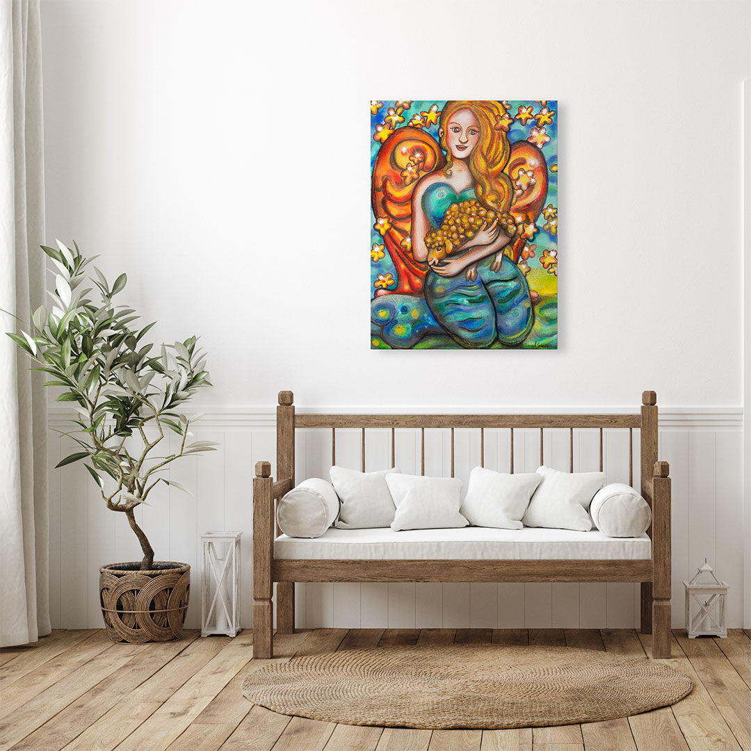 "Herzmensch" Kunstdruck auf AluDibond