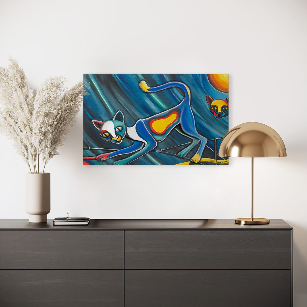 "Künstler der Nacht" Kunstdruck auf AluDibond