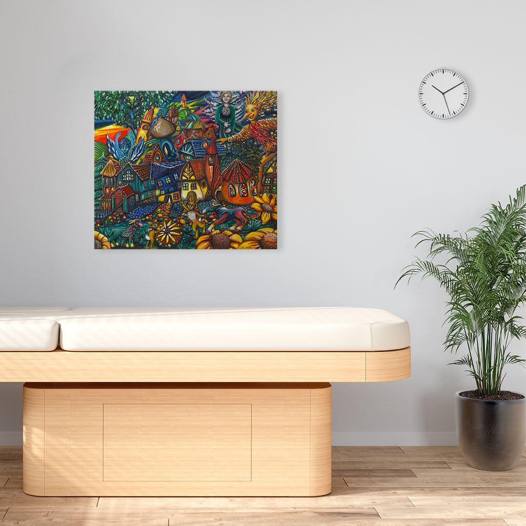 "Fantastische Welt" Kunstdruck auf AluDibond