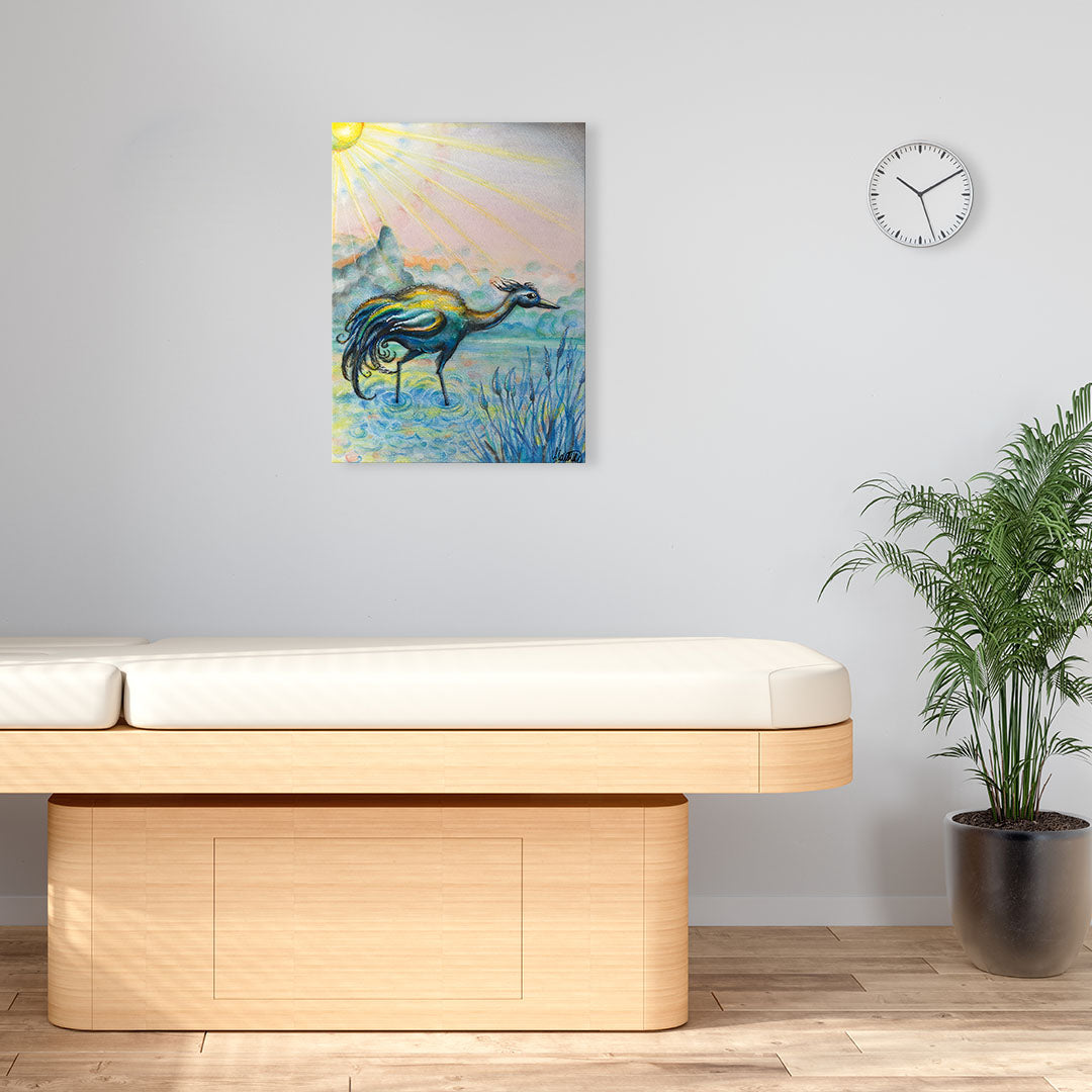"Sonnenvogel" Kunstdruck auf AluDibond