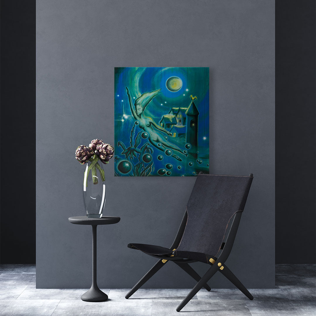 "Träumerin" Kunstdruck auf Alu Dibond