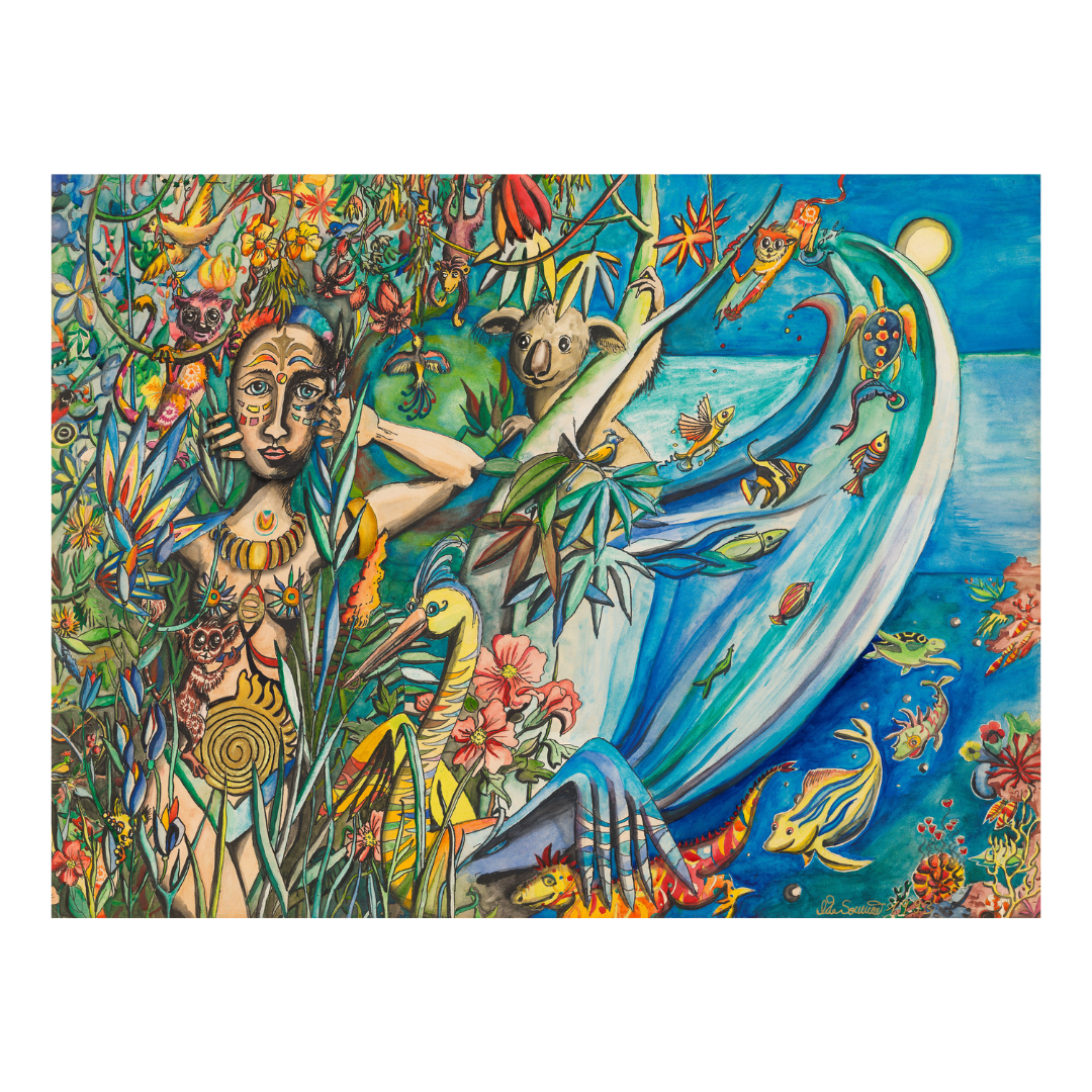 "Wandlerin" Kunstdruck auf AluDibond