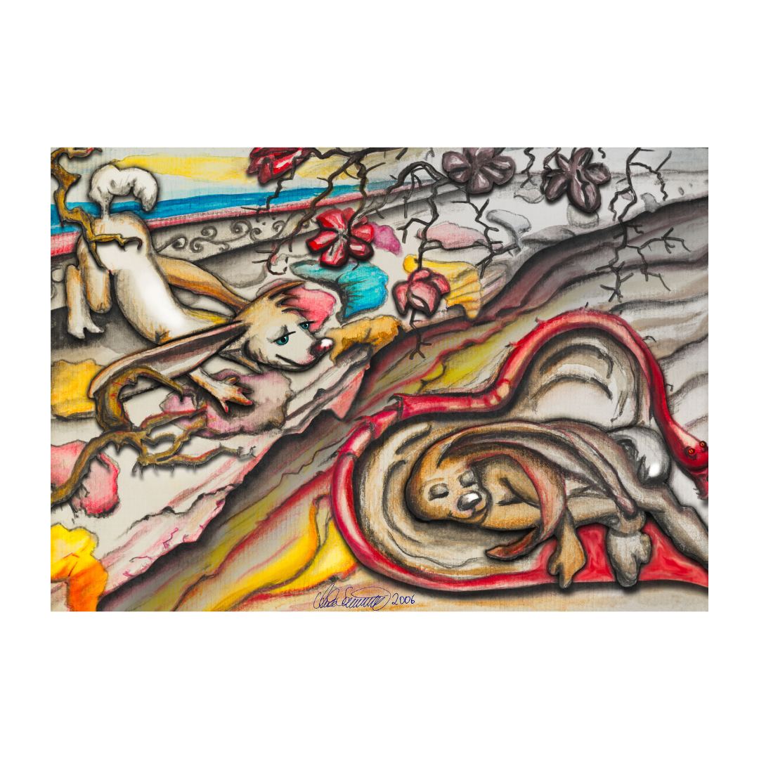 "Falsche Liebe" Kunstdruck auf AluDibond